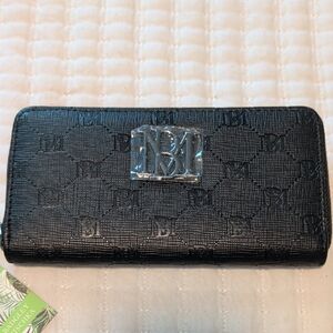 Badgley Mischka Black Monogram Wallet NWT
